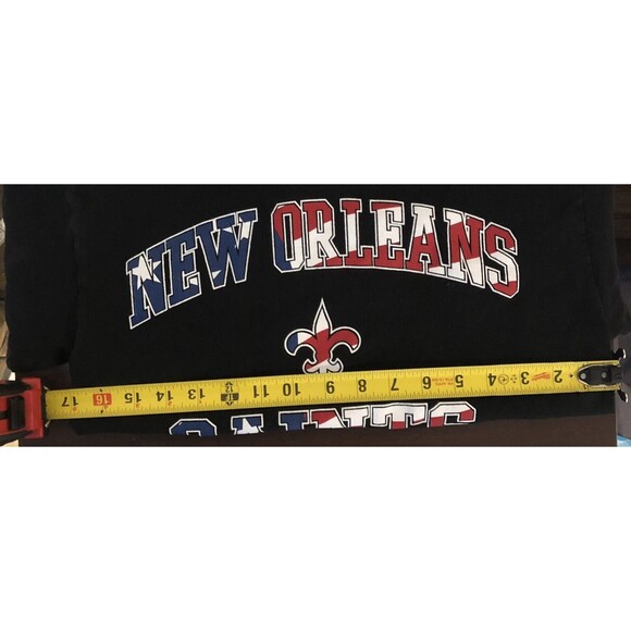 Men's New Orleans Saints Americana Small T-Shirt Black Saints Logo Patriotic Tee - Picture 5 of 7